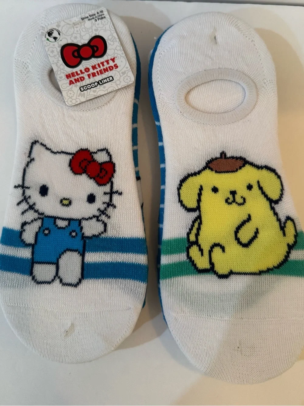 2 Hello Kitty & Friends Women’s Scoop Liner Socks 3Pack Each Size 4-10